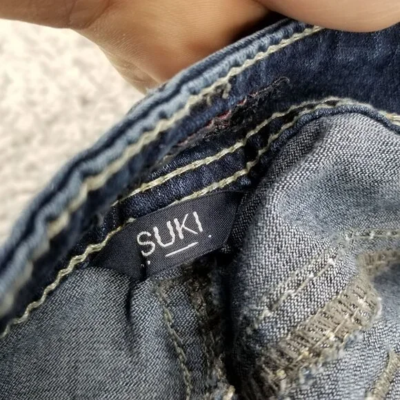 Silver Jeans Womens 26 Blue Suki Capri Cropped Stretch Fluid Denim *Read* - Picture 12 of 14